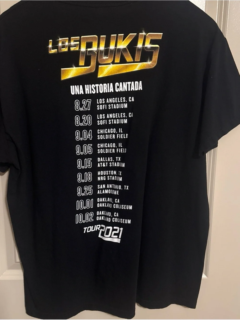 Los Bukis Men's Black Tour Graphic T‑Shirt